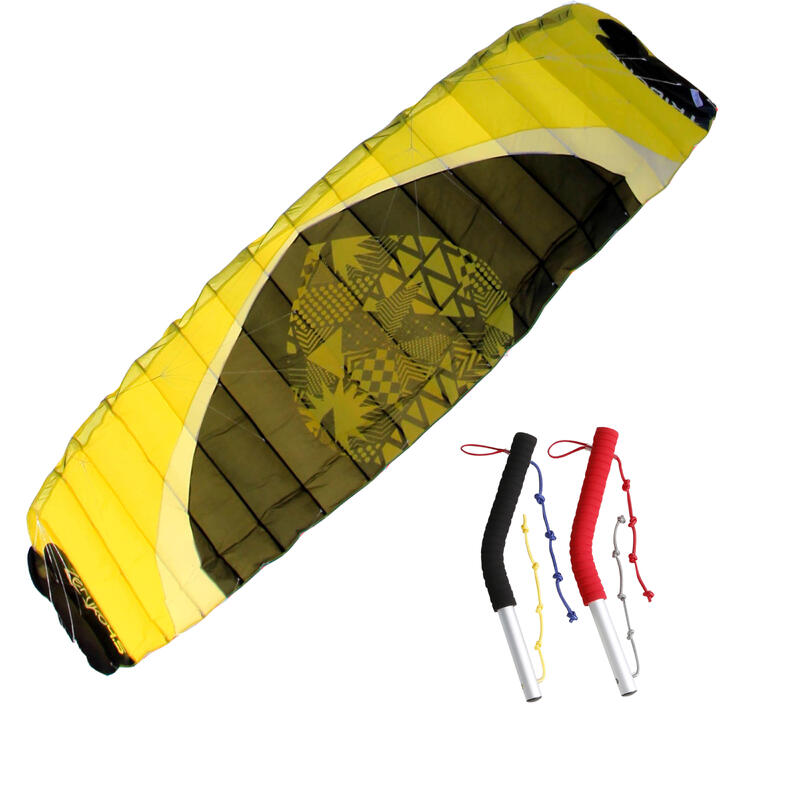 FLEXIFOIL Kite Power Kite 4,9 m² - Cerf-volant sportif pour adulte - Kit de  traction - Statique, pour poussette et landboard - Cerf-volant  professionnel fiable et durable - Cerf-volant complet : 