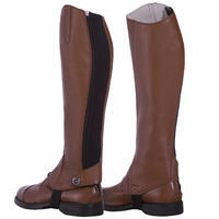 Paddock 700 Adult Horse Riding Leather Half Chaps - Camel
