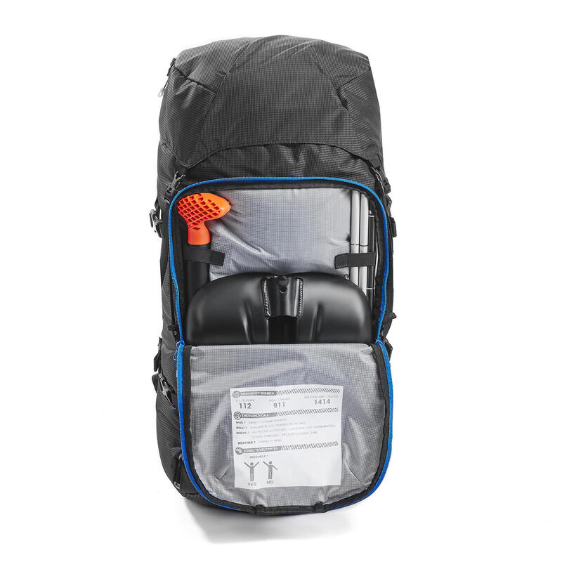 Mountaineering Backpack 40+ 10 Litres - ALPINISM 40+10 Black