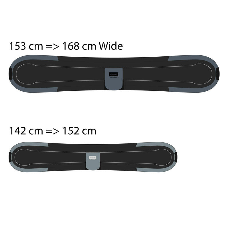 Capa de proteção para snowboard tamanho 142 a 152 cm, preto