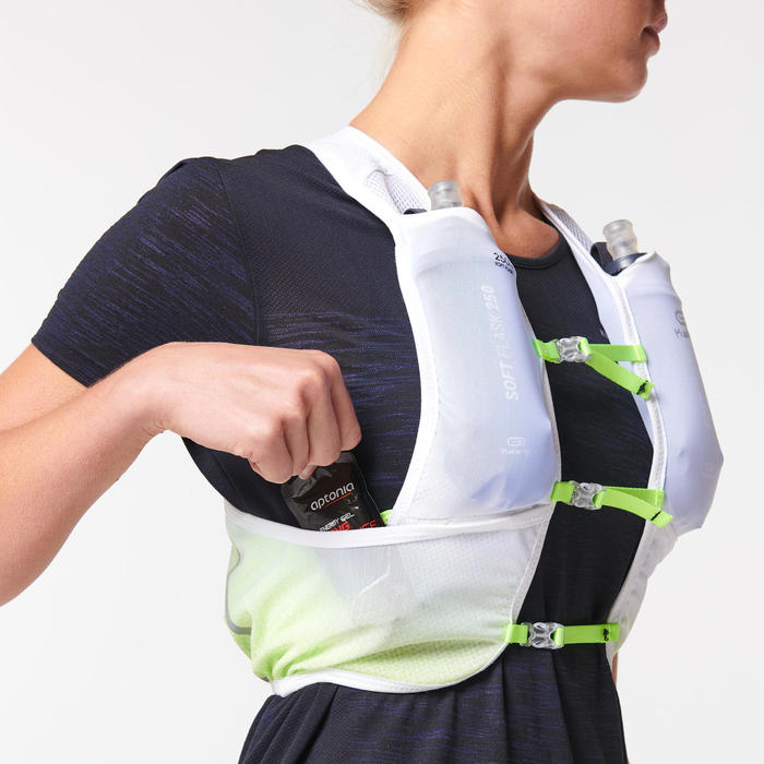 MARATHON VEST RUNNING BACKPACK WHITE/YELLOW Decathlon