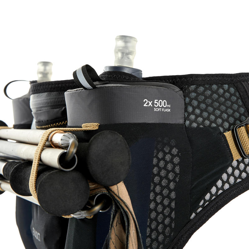 Ceinture hydratation course sur sentier 2 bouteilles souples 500 ml noir bronze Décathlon