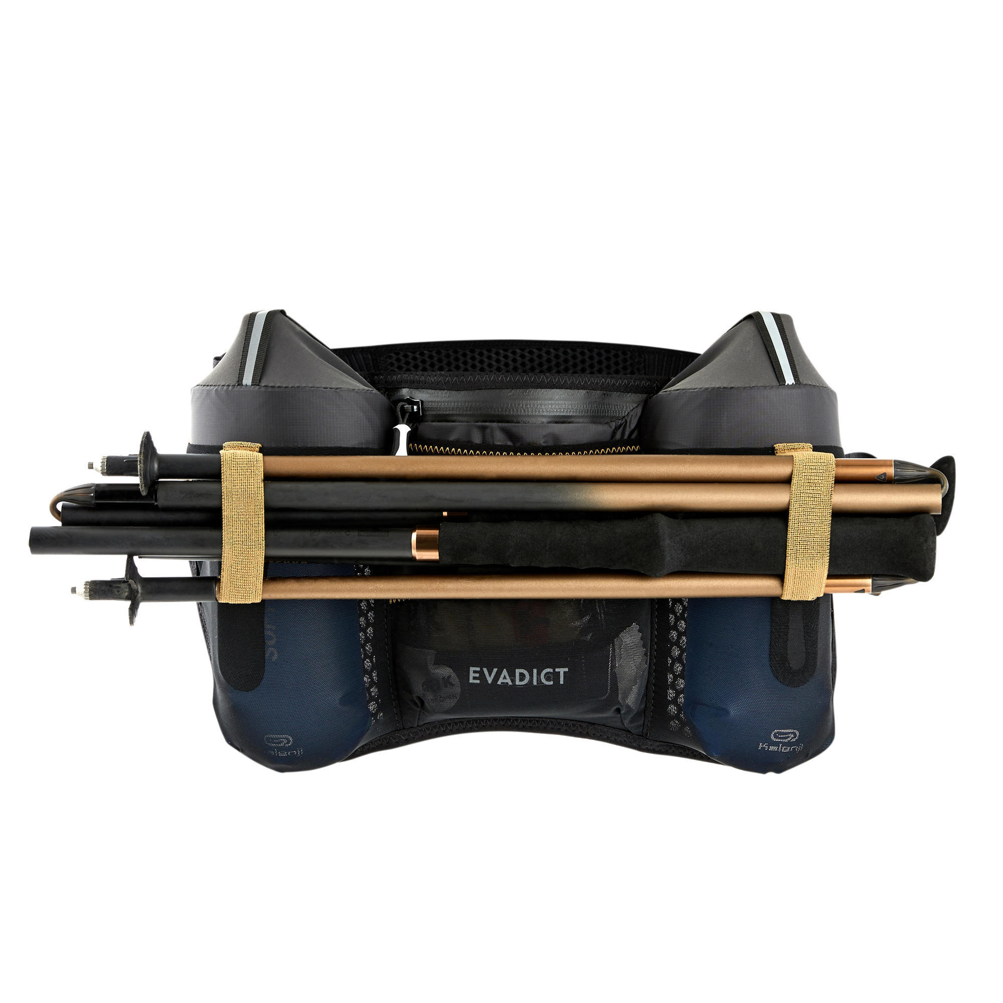 Marsupio trail porta-flask morbide 2 x 500 ml nero-bronzo EVADICT |  DECATHLON