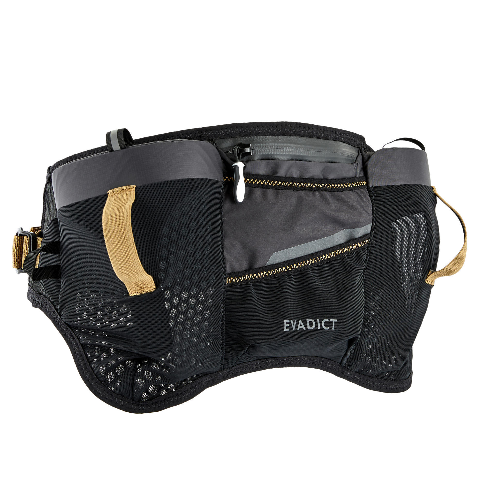 CINTURÓN HIDRATACIÓN TRAIL RUNNING 2 X 500 ML SOFT FLASK NEGRO Y BRONCE  EVADICT | Decathlon