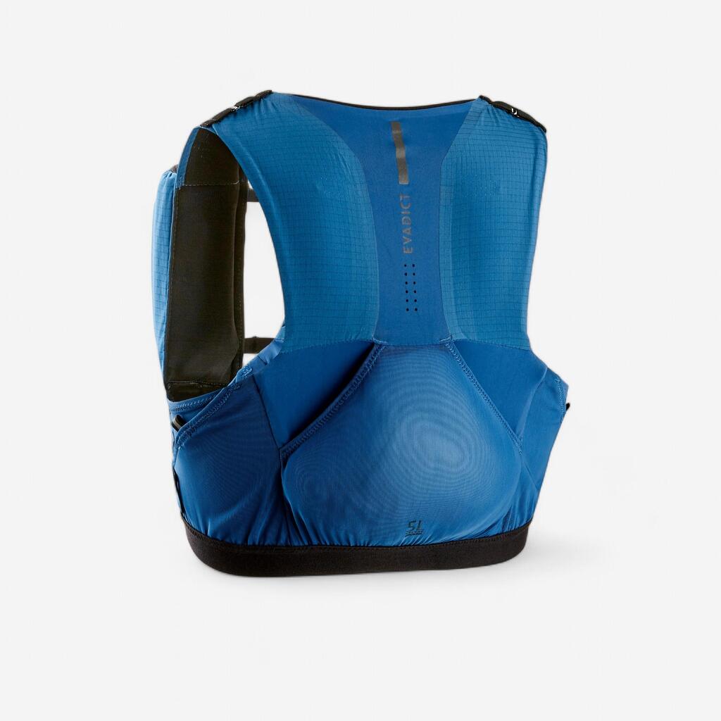 Unisex Trail Running Hydration Vest 5L Flask Holder - blue