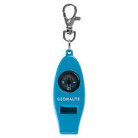 50 MULTI-PURPOSE WHISTLE AND ORIENTEERING COMPASS - BLUE
