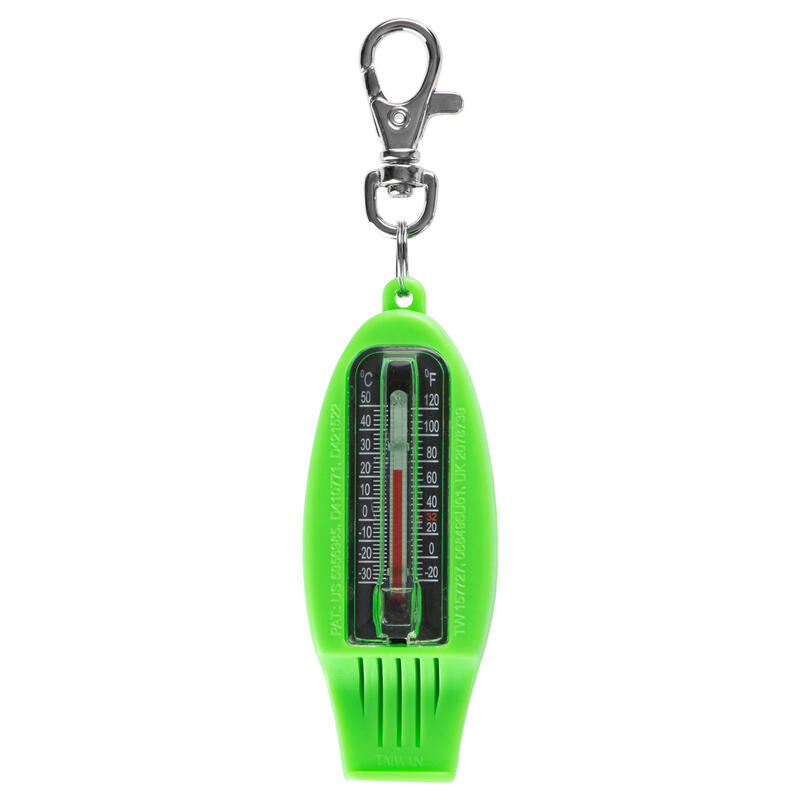 50 MULTI-PURPOSE WHISTLE AND ORIENTEERING COMPASS - GREEN