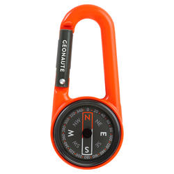 Karabinerkompas voor oriëntatieloop Compact 50 oranje