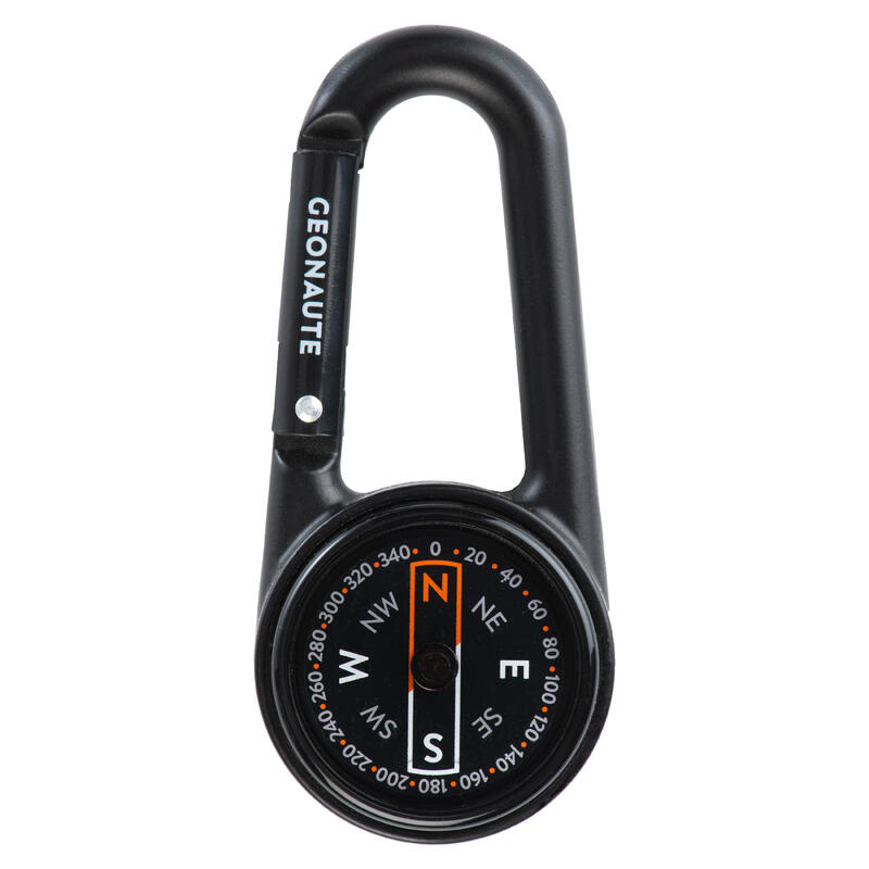 COMPACT 50 SNAP-HOOK ORIENTEERING COMPASS - BLACK
