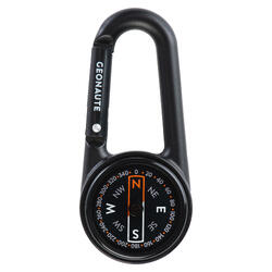 Bussola moschettone orienteering COMPACT 50 nera