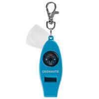 50 MULTI-PURPOSE WHISTLE AND ORIENTEERING COMPASS - BLUE