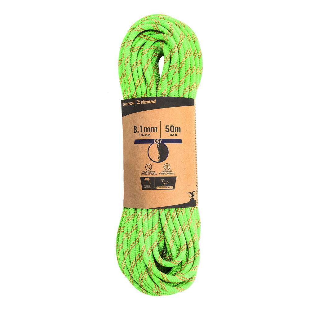 SIMOND RAPPEL 8.1 MM x 50 M Verte