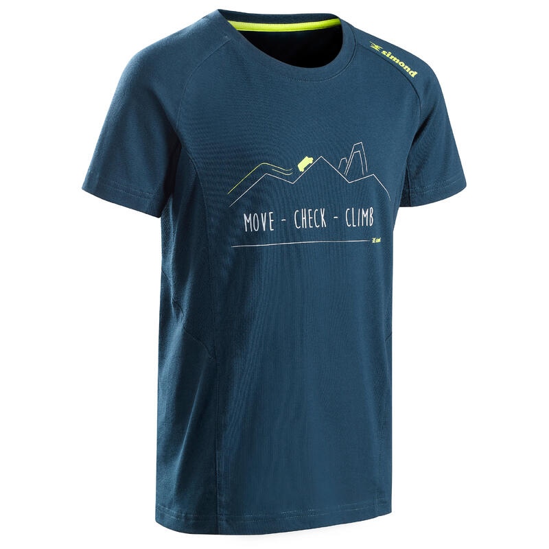 Chlapecké lezecké tričko Confort modré