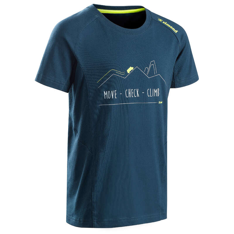 CLIMBING JR CLOTHING Climbing - BOY'S COMFORT T-SHIRT BLUE SIMOND - Climbing