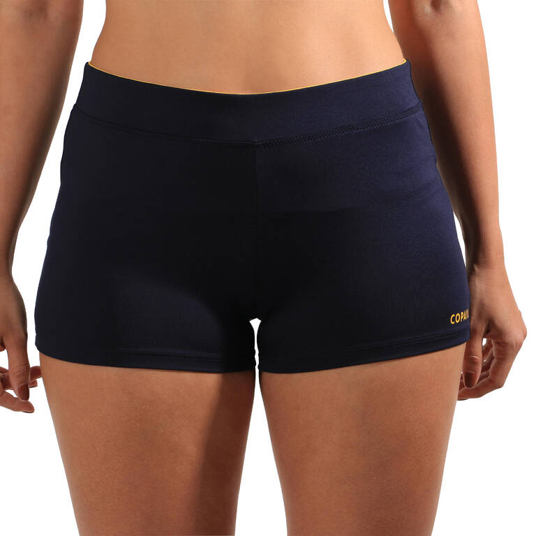 Women's Beach Volleyball Shorts BVSH500 - Blue/Yellow - Decathlon