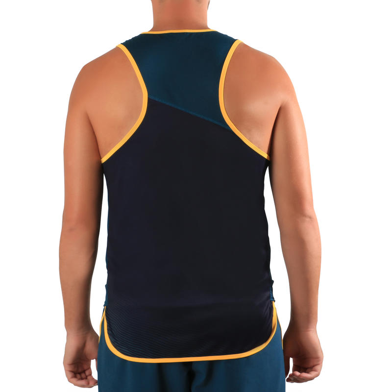 Men's Beach Volleyball Tank Top BVT500 Green/Yellow Decathlon