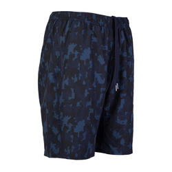 Men's Zip-Pocket Fitness Short With Mesh - Blue Camo