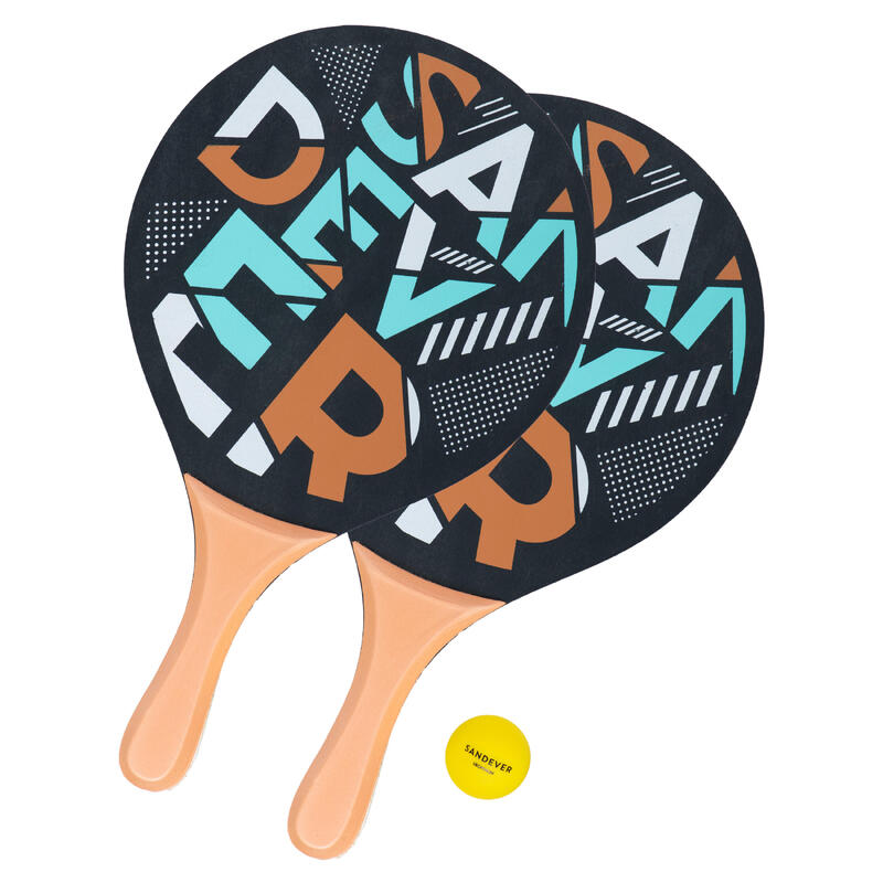 Set raquettes Beach Tennis Woody Racket Sand Oro