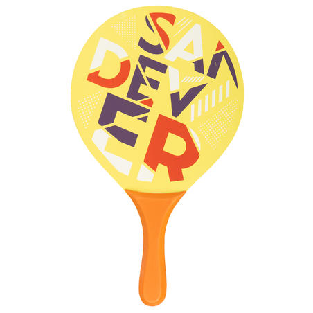 סט מחבטי טניס חופים דגם Woody Sand – צהוב