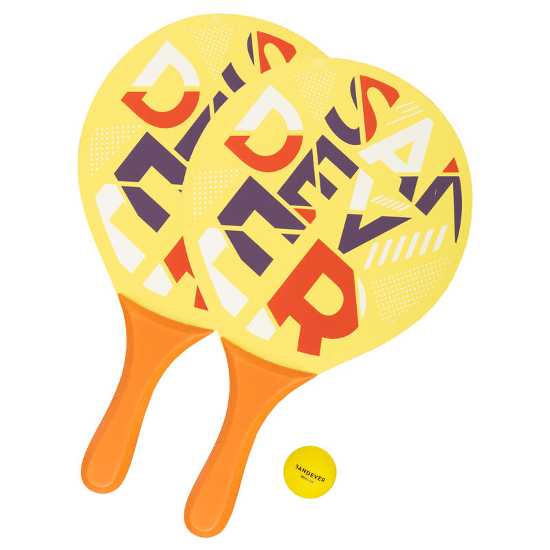 סט מחבטי טניס חופים דגם Woody Sand – צהוב