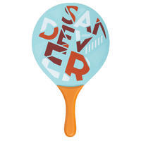 סט מחבטי טניס חופים Woody Sand - כחול