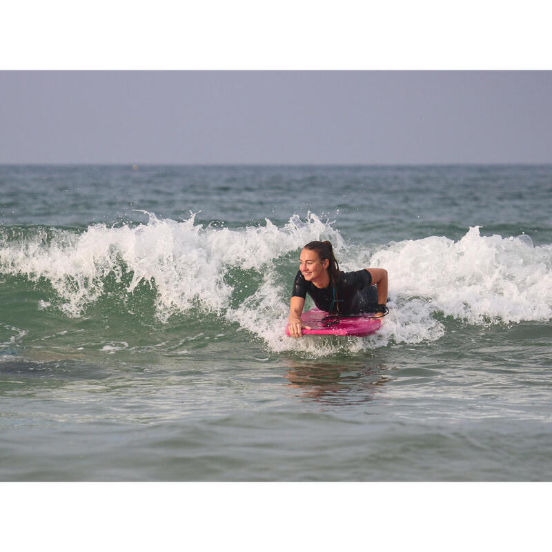 Bodyboard 100 roze met pols leash