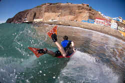 Asymmetrical RIP Bodyboarding Fins orange black