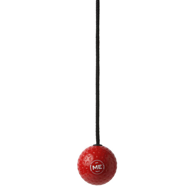 INDOOR TRAINING HANGING BALL TRB 500, BLACK ROPE, RED BALL