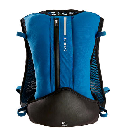 SAC DE TRAIL RUNNING MIXTE 10 L BLEU ET NOIR