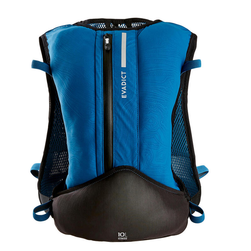 Mochila hidratación trail running 10 L Evadict azul