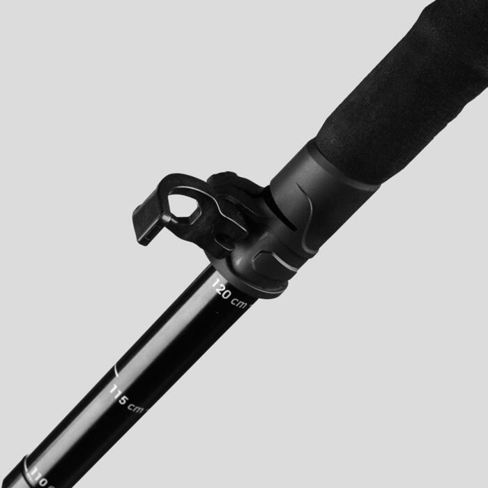 Hiking Poles 1 Trekking Pole MT500 Black Decathlon