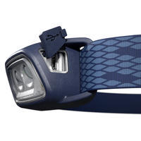 Linterna frontal de trekking recargable - TREK 100 USB azul - 120 lúmenes