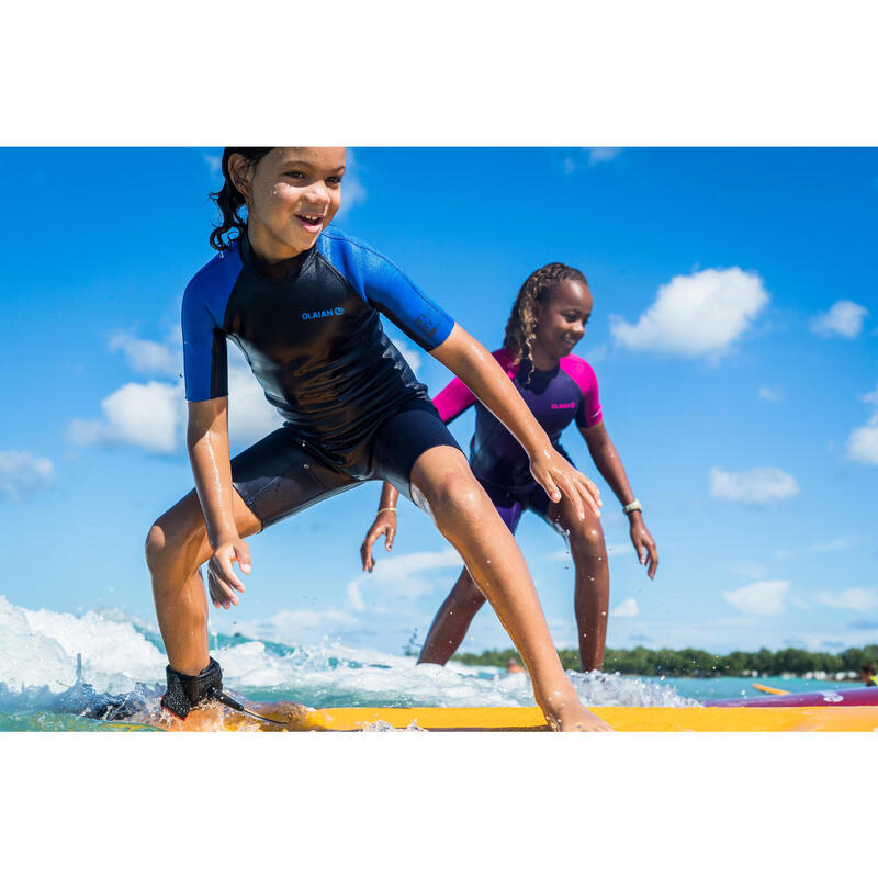 Neopreno corto surf / Niños agua cálida 1,5mm 100 | Decathlon