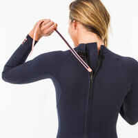 100 2/2mm Neoprene Women's Wetsuit, Back Zip - Marine Blue