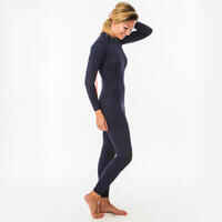 100 2/2mm Neoprene Women's Wetsuit, Back Zip - Marine Blue