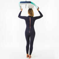 100 2/2mm Neoprene Women's Wetsuit, Back Zip - Marine Blue