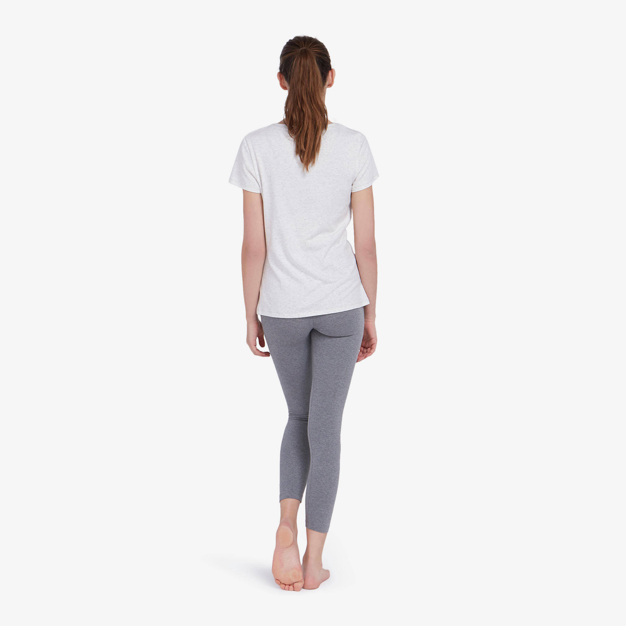 Women's Trackpants for Gym 7/8 500-Grey -  5