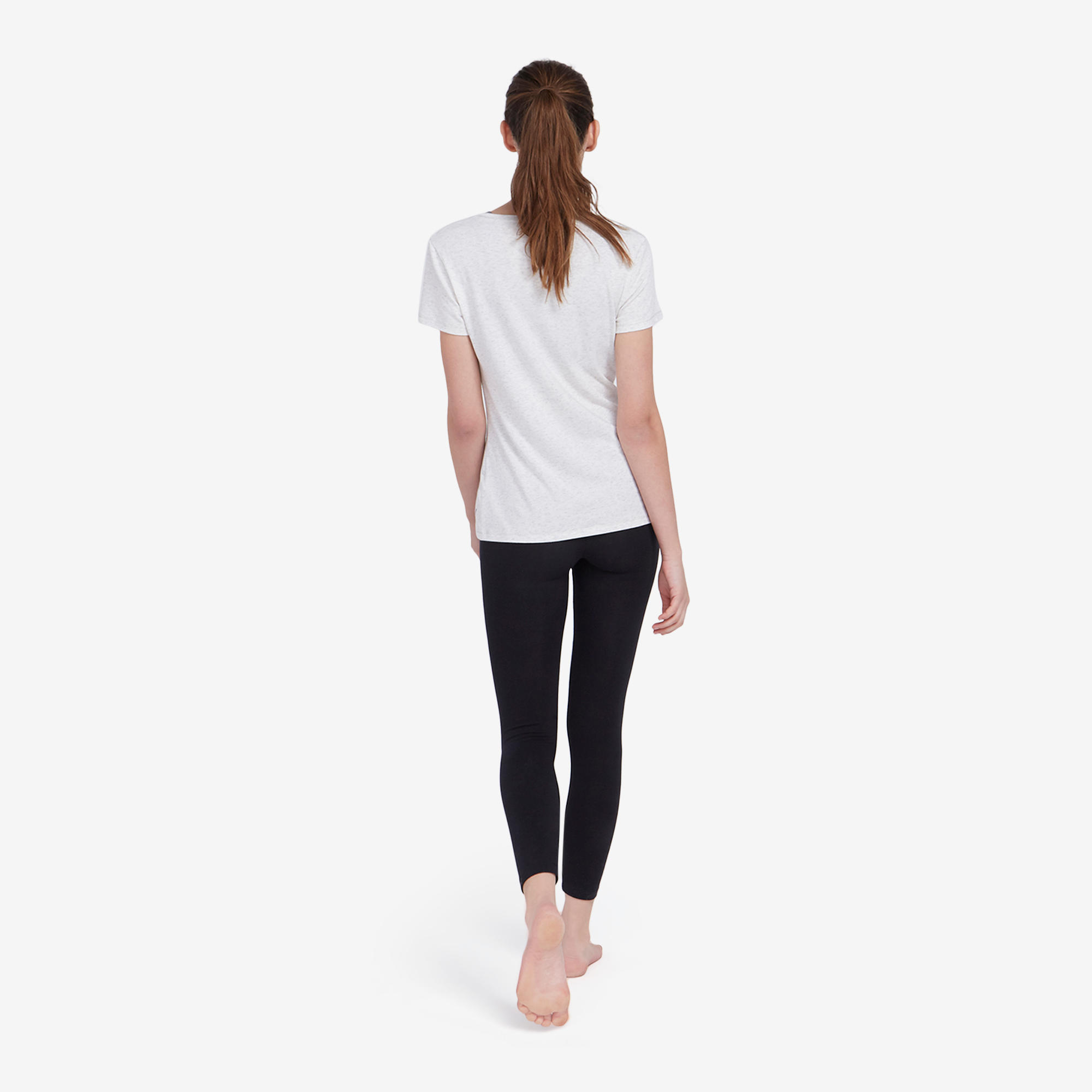 

Women's Gym Leggings 7/8 500 - Black -  By NYAMBA | Decathlon