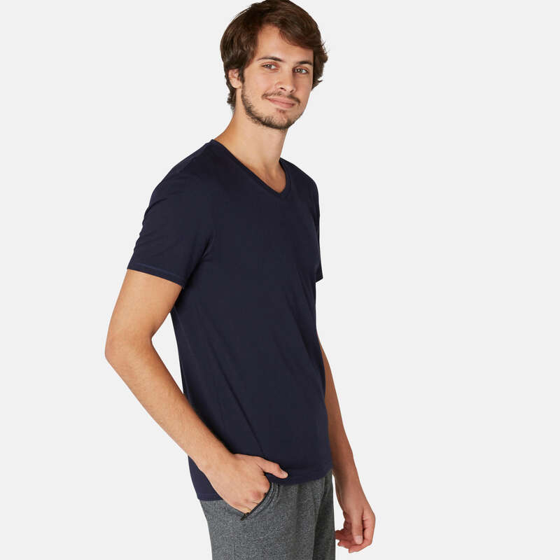 MAN GYM, PILATES APPAREL Clothing - Men's Slim Gym T-Shirt 500 NYAMBA - Tops