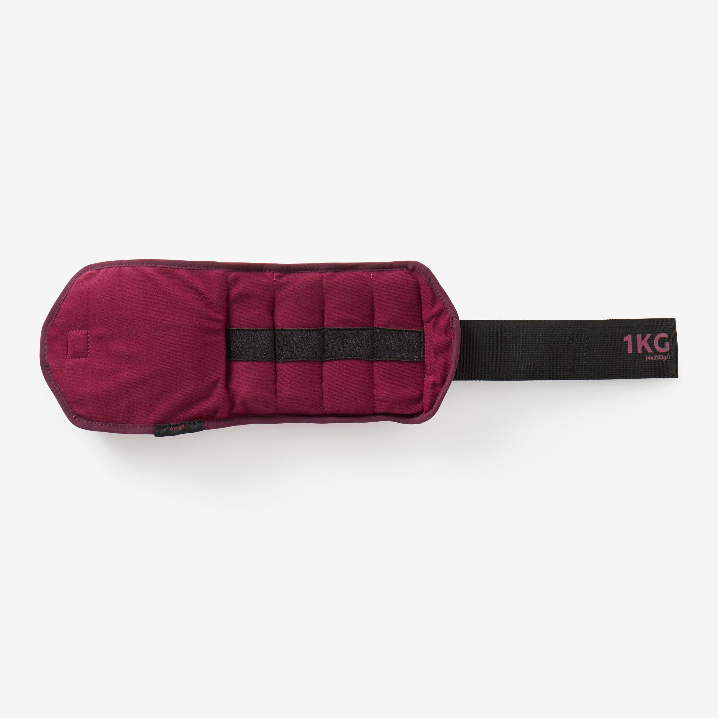 Enkel- en polsgewichten 2x1 kg aanpasbaar bordeaux 6/8