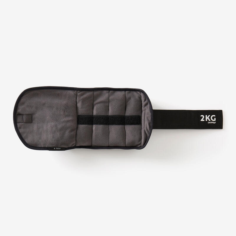 Gewichtsmanschetten Hand- und Fussgelenke verstellbar 2 × 2 kg - grau 