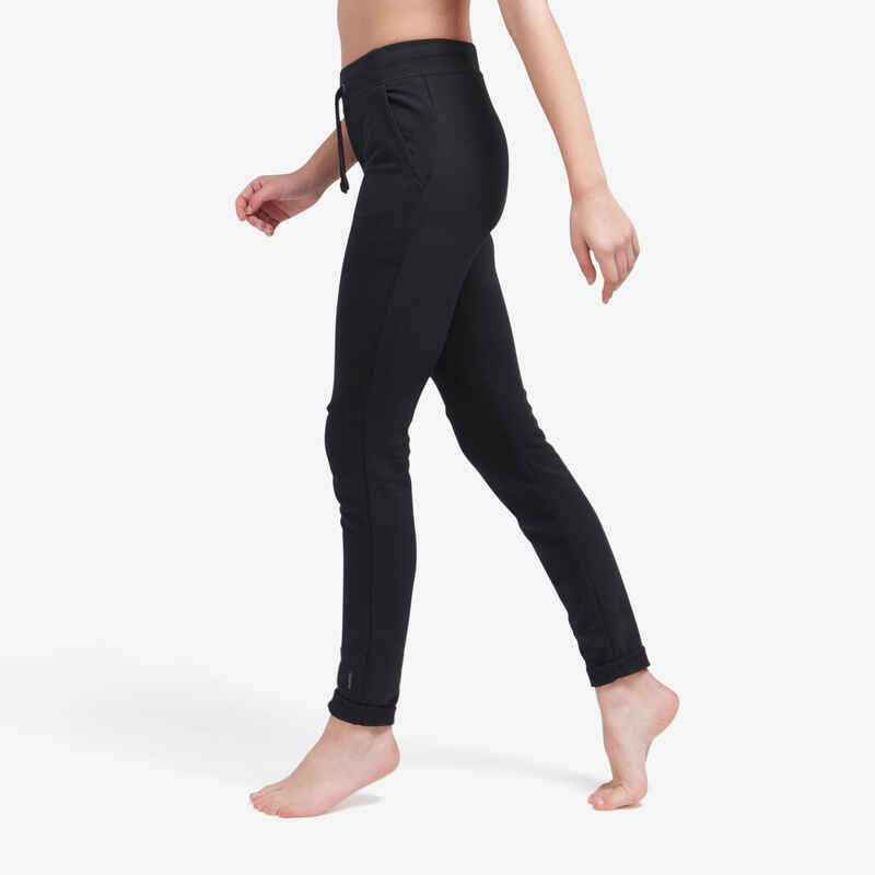 Pantalon jogging slim fitness femme - 500 Noir