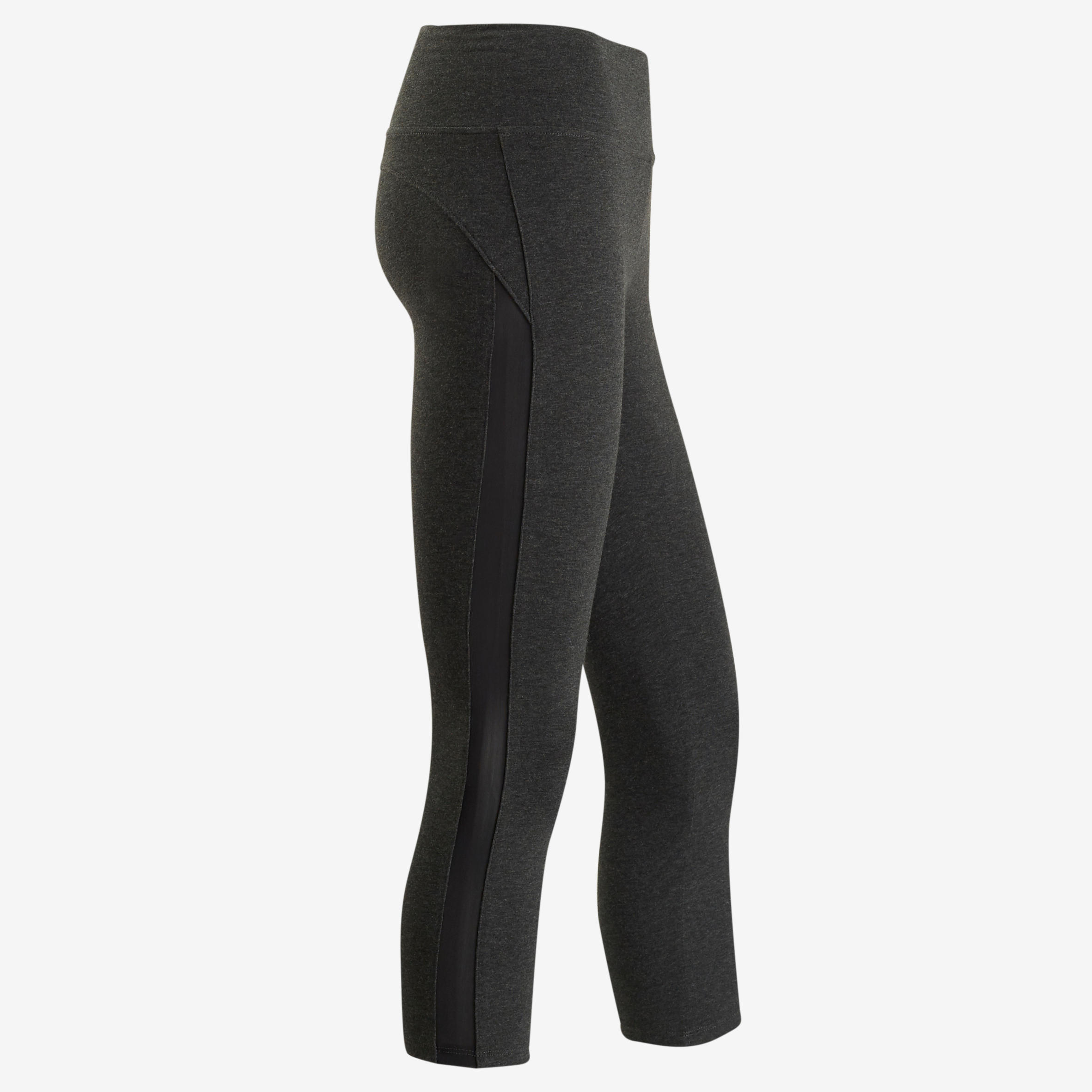 Women's Slim 7/8 Fitness Leggings 520 - Dark Grey 2/5