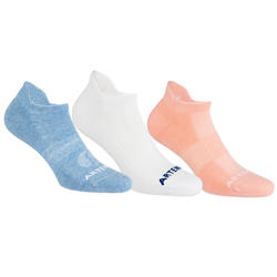 Low Tennis Socks RS 160 Tri-Pack - Blue/White/Pink