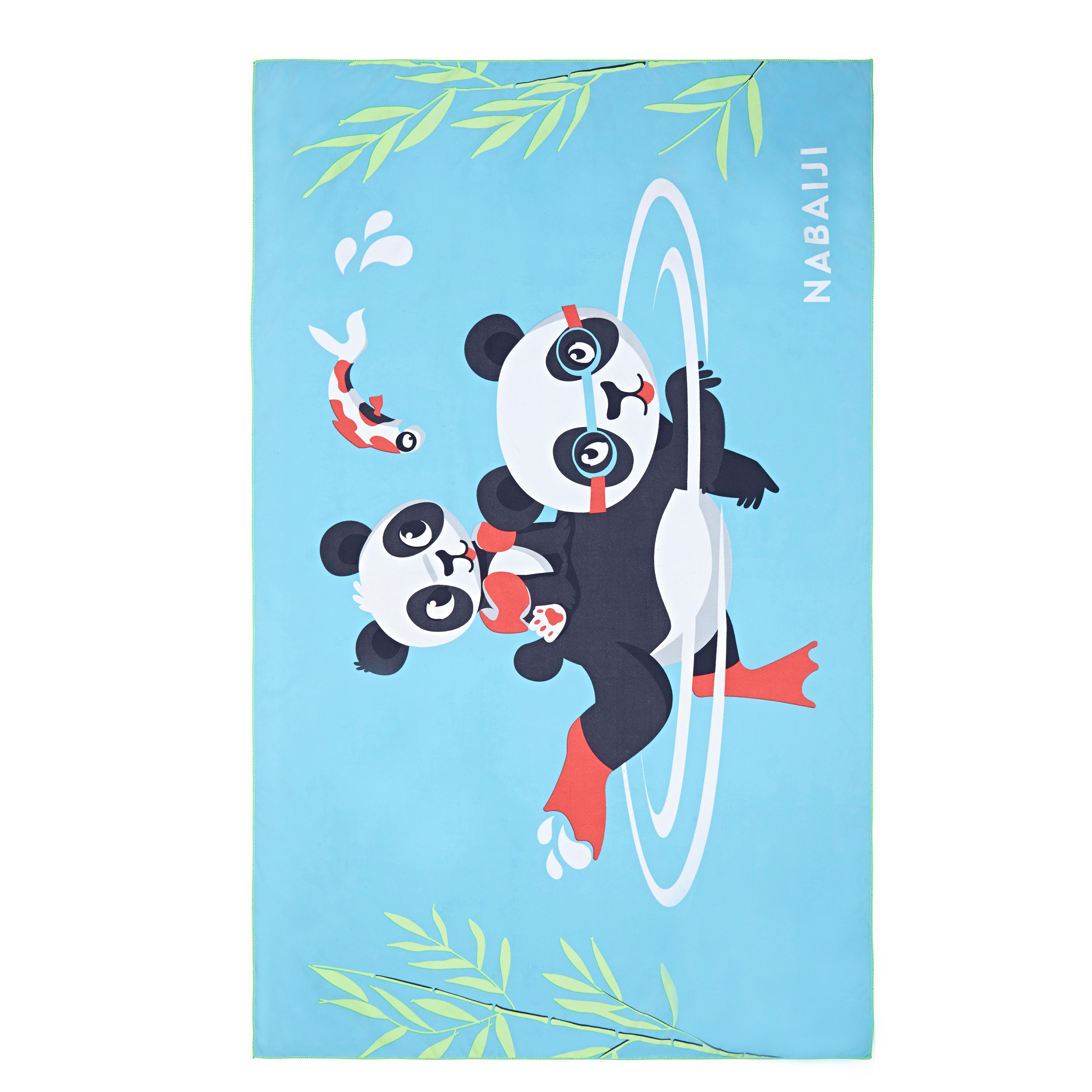 NABAIJI Compact Microfibre Towel Size L 80 x 130 cm - Panda Print