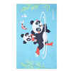 Serviette microfibre compact imprimé panda taille L 80 x 130 cm