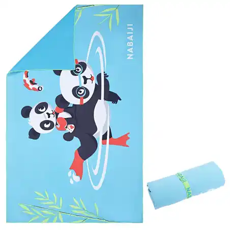 Compact Microfibre Towel Size L 80 x 130 cm - Panda Print
