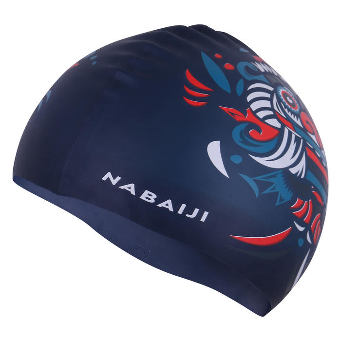 Download Silicone Print Swim Cap - Tri White - Decathlon