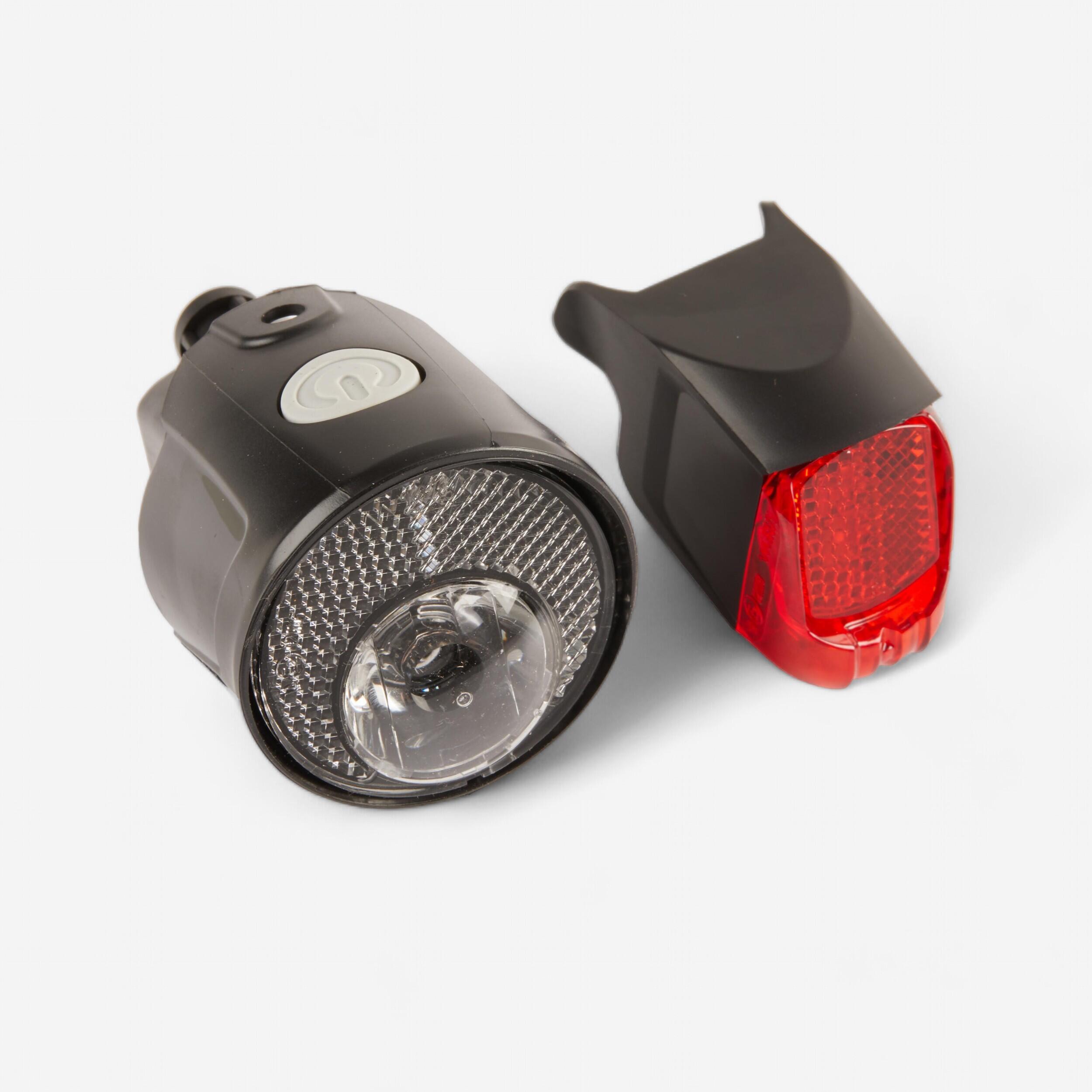 Kit Luces Bicicletas Tilt Delantera Trasera Negro Pilas Decathlon