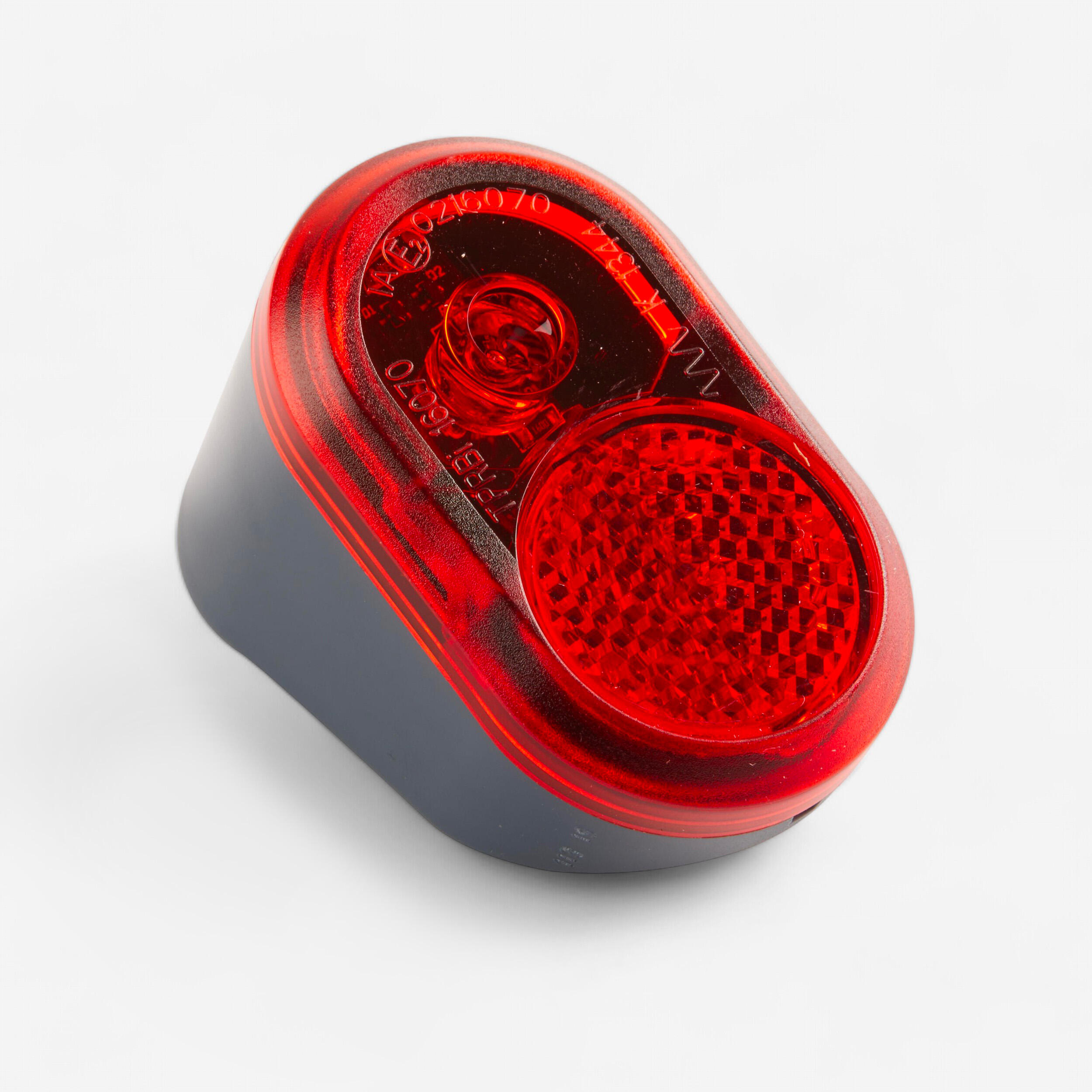 ELOPS Achterverlichting met led voor stadsfiets Elops grijs dynamo